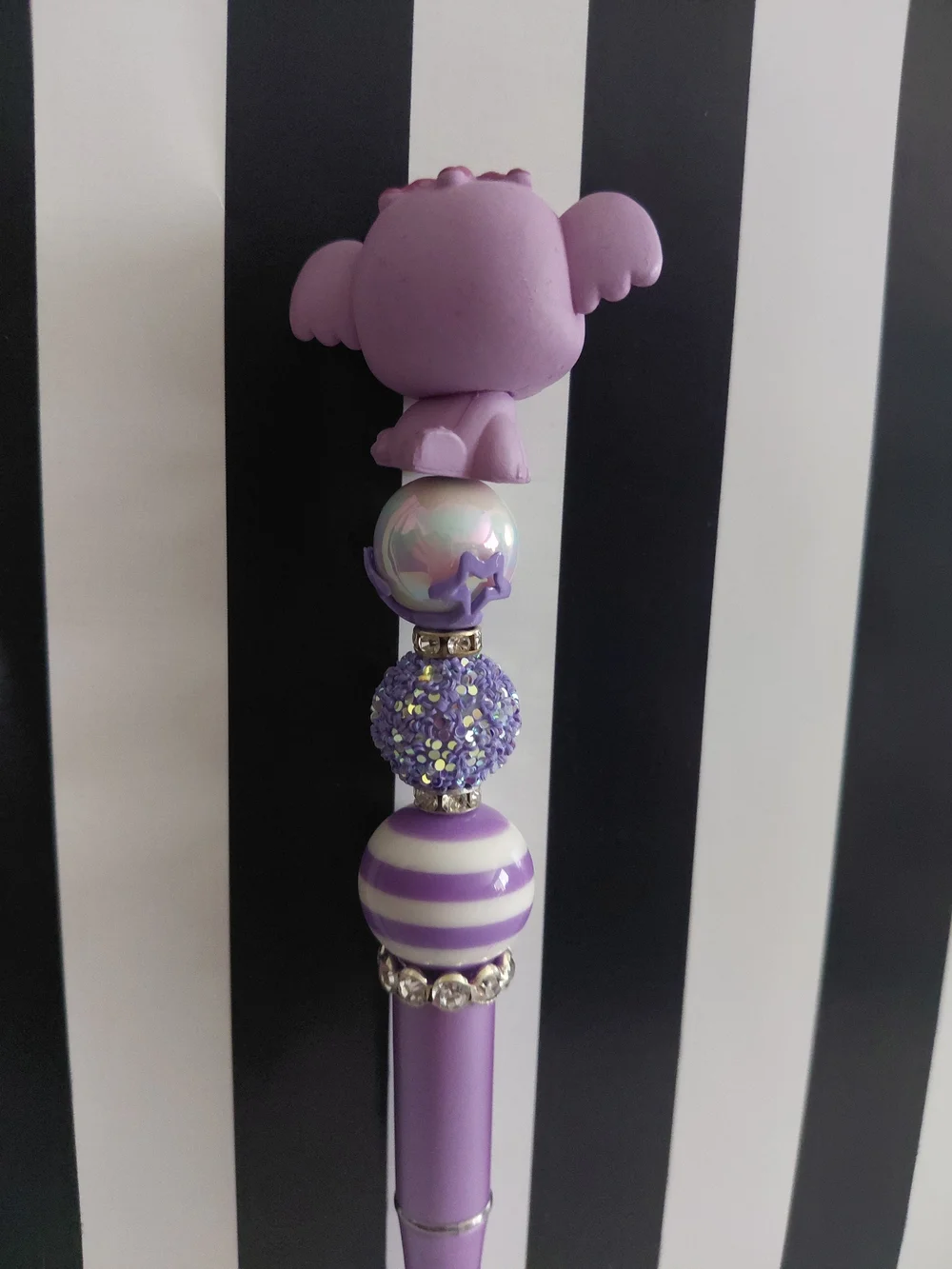 Purple Elephant Beaded Pen